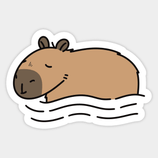 Swimming Capybara Sticker